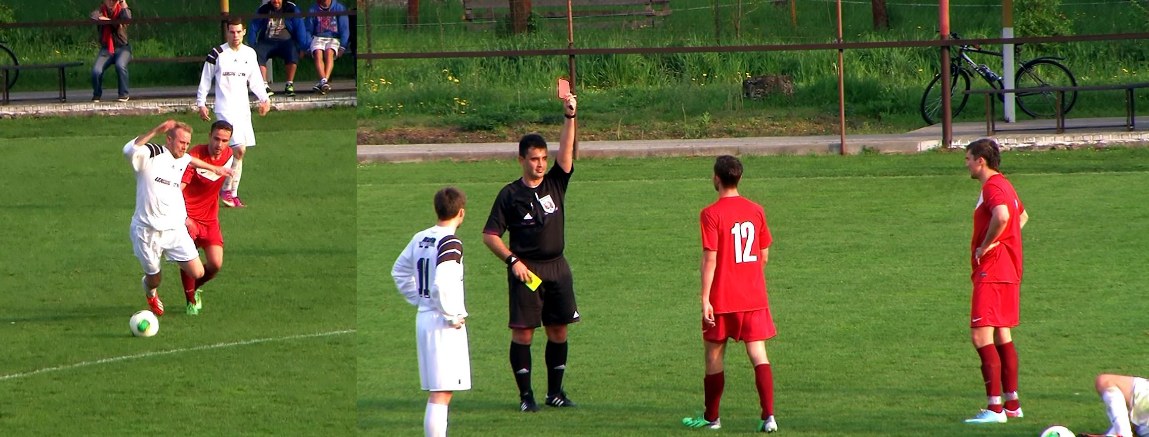 FK Jaroměř - FK Lázně Bělohrad 26.4.2014, foto z videa: Václav Mlejnek