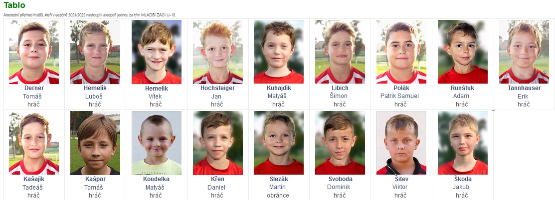 Mladší přípravka statistika